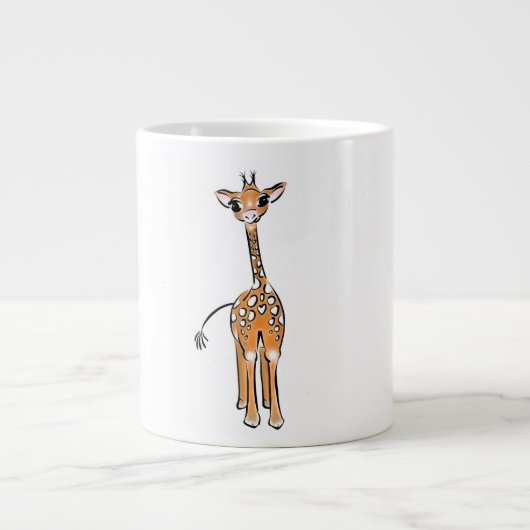 Giraffe, safari-dieren grote koffiekop (Voorkant)