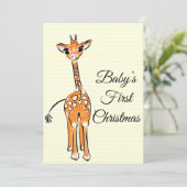 Giraffe, safari-dieren kaart (Staand voorkant)