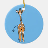 Giraffe, safari-dieren keramisch ornament (Voorkant)