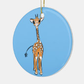 Giraffe, safari-dieren keramisch ornament (Links)