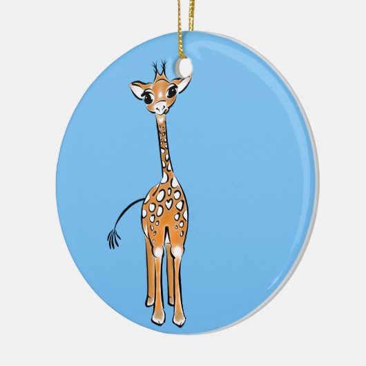Giraffe, safari-dieren keramisch ornament (Links)