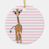 Giraffe, safari-dieren keramisch ornament (Voorkant)