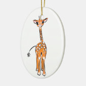 Giraffe, safari-dieren keramisch ornament (Links)