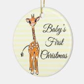 Giraffe, safari-dieren keramisch ornament (Links)
