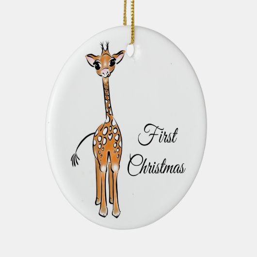 Giraffe, safari-dieren keramisch ornament (Rechts)