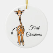 Giraffe, safari-dieren keramisch ornament (Voorkant)