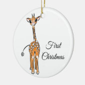 Giraffe, safari-dieren keramisch ornament (Links)