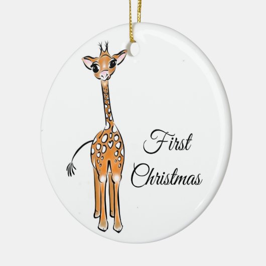 Giraffe, safari-dieren keramisch ornament (Links)