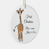 Giraffe, safari-dieren keramisch ornament (Rechts)