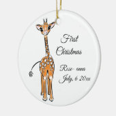 Giraffe, safari-dieren keramisch ornament (Links)