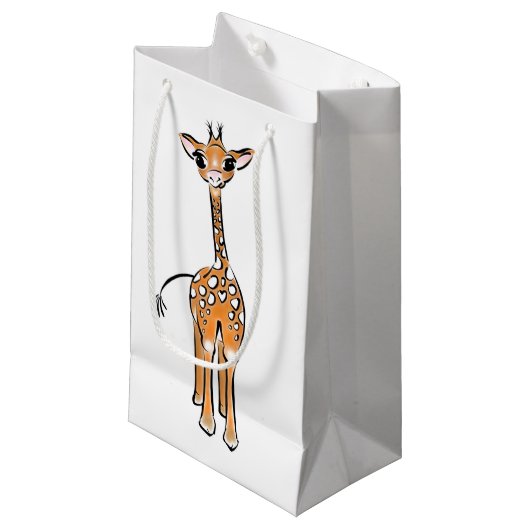 Giraffe, safari-dieren klein cadeauzakje (Voorkant Gekanteld)
