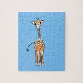 Giraffe, safari-dieren legpuzzel (Verticaal)