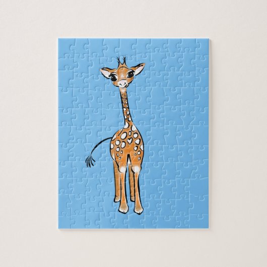 Giraffe, safari-dieren legpuzzel (Verticaal)