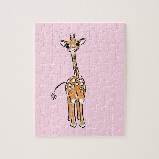 Giraffe, safari-dieren legpuzzel (Verticaal)