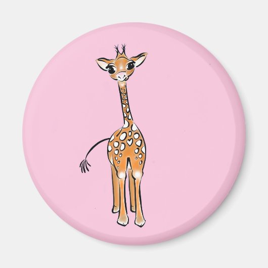 Giraffe, safari-dieren magneet (Voorkant)