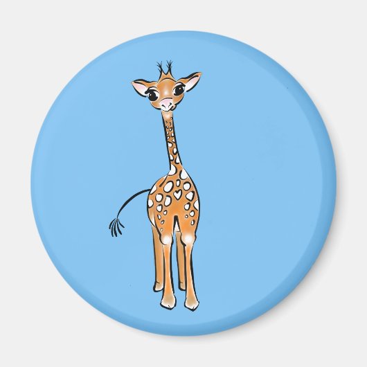 Giraffe, safari-dieren magneet (Voorkant)