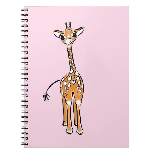 Giraffe, safari-dieren notitieboek (Voorkant)
