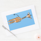 Giraffe, safari-dieren rechthoekige sticker (Envelop)