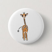 Giraffe, safari-dieren ronde button 5,7 cm (Voorkant)