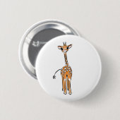 Giraffe, safari-dieren ronde button 5,7 cm (Voorkant /achterkant)