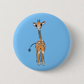 Giraffe, safari-dieren ronde button 5,7 cm (Voorkant)