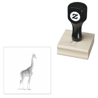 Giraffe Safari Dieren Rubberstempel