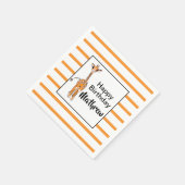 Giraffe, safari-dieren servet (Hoek)