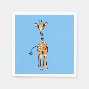 Giraffe, safari-dieren servet