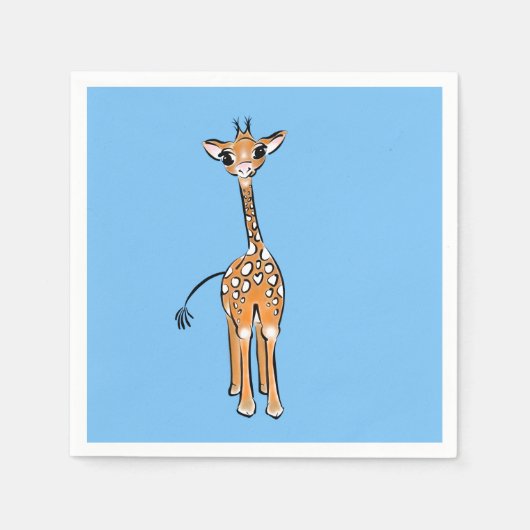 Giraffe, safari-dieren servet (Voorkant)