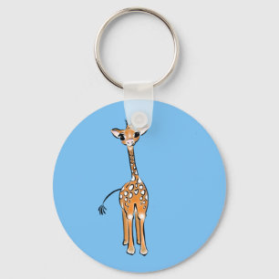 Giraffe, safari-dieren sleutelhanger