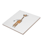 Giraffe, safari-dieren tegeltje (Zijkant)