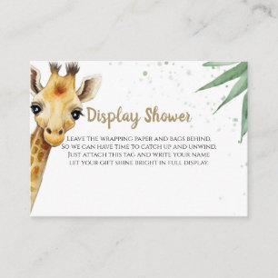 Giraffe Safari Display Baby shower Behuizing Kaart