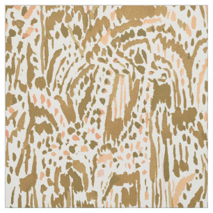 Giraffe SAFARI Golden Peach Tribal Stof