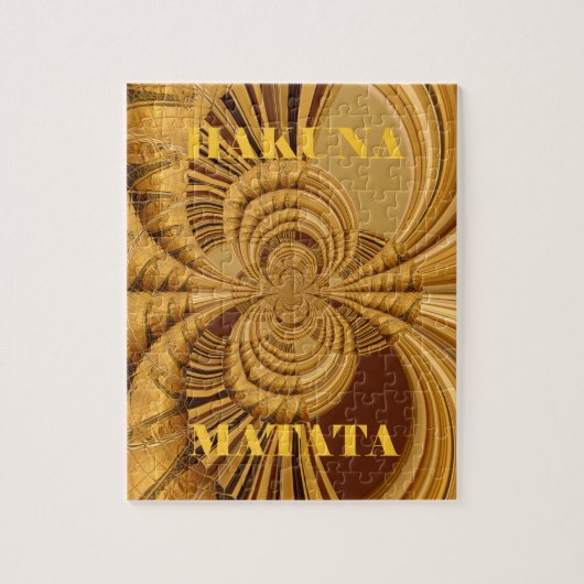 Giraffe Safari Hakuna Matata weven souvenir art Legpuzzel (Verticaal)