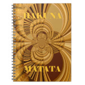 Giraffe Safari Hakuna Matata weven souvenir art Notitieboek (Voorkant)
