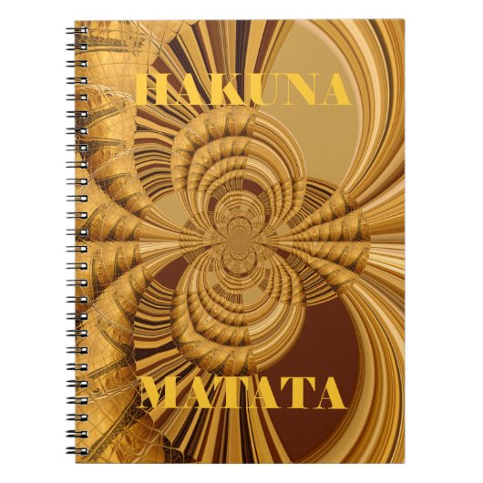 Giraffe Safari Hakuna Matata weven souvenir art Notitieboek (Voorkant)