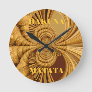 Giraffe Safari Hakuna Matata weven souvenir art Ronde Klok