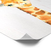 Giraffe Safari Jungle Kinderkamer Kunstprint Poster (Hoek)