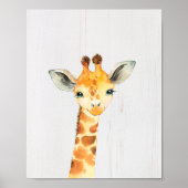 Giraffe Safari Jungle Kinderkamer Kunstprint Poster (Voorkant)