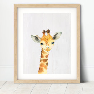 Giraffe Safari Jungle Kinderkamer Kunstprint Poster