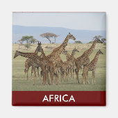 giraffe safari magneet (Voorkant)