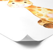 Giraffe Safari Nursery Wall Art Baby Gift Animals Poster (Hoek)