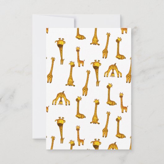 Giraffe Safari Oerwoud Baby shower Breng een boek Kaart (Achterkant)