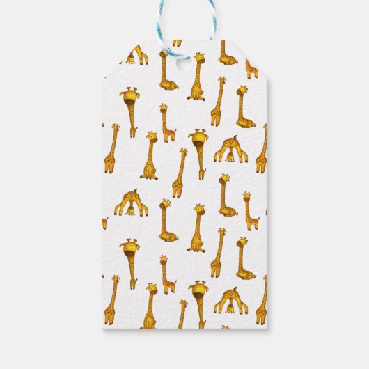 Giraffe Safari Oerwoud Baby shower Cadeaulabel (Achterkant)