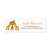Giraffe Safari Oerwoud Baby shower Etiket (Voorkant)