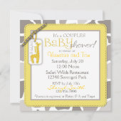 Giraffe Safari Pacifier Couples Baby shower Kaart (Achterkant)