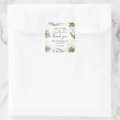 Giraffe Safari Palms Baby shower Favor Vierkante Sticker (Tas)