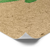 Giraffe Safari Pink Floral Girl's Neursery Art Poster (Hoek)