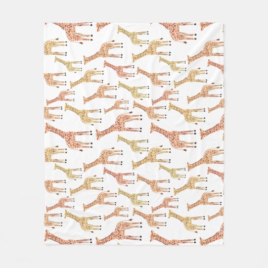 Giraffe Safari Print Fleece Deken (Voorkant)