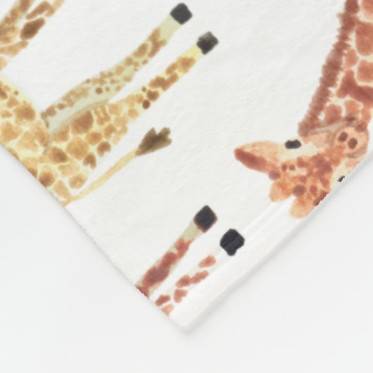 Giraffe Safari Print Fleece Deken (Hoek)